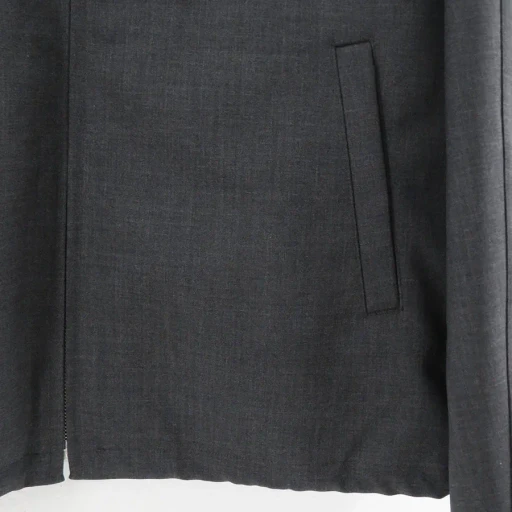 Bonded Tropical Wool Zip Blouson