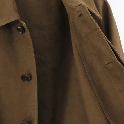Garment-Dyed Organic Cotton Heavy Twill Short Coat