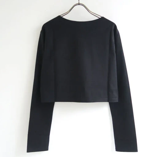 High Gauge Cotton Jersey Boat Neck L/S Tee