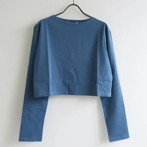 High Gauge Cotton Jersey Boat Neck L/S Tee