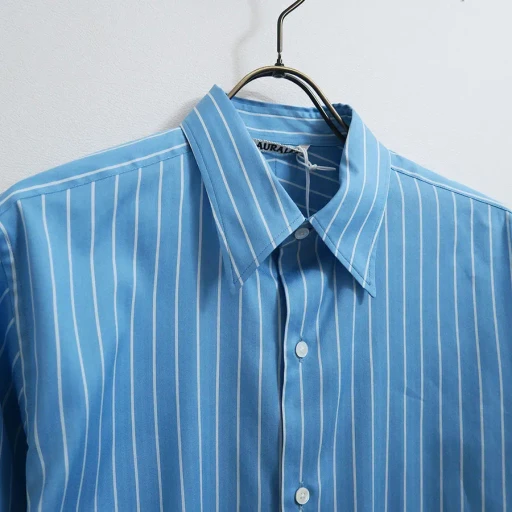 Cotton Silk Stripe Double-Cuff Shirt