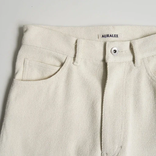 Silk Nep Denim 5P Wide Pants