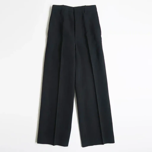 High-Twist Wool Linen Twill Slacks