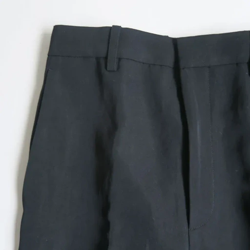 High-Twist Wool Linen Twill Slacks