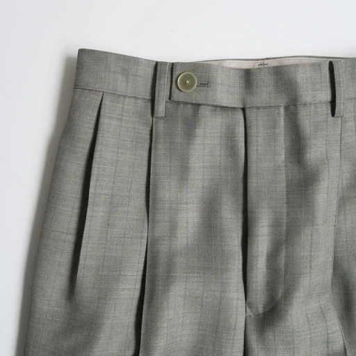 Bluefaced Wool Two-Tuck Slacks