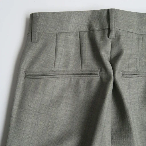 Bluefaced Wool Two-Tuck Slacks