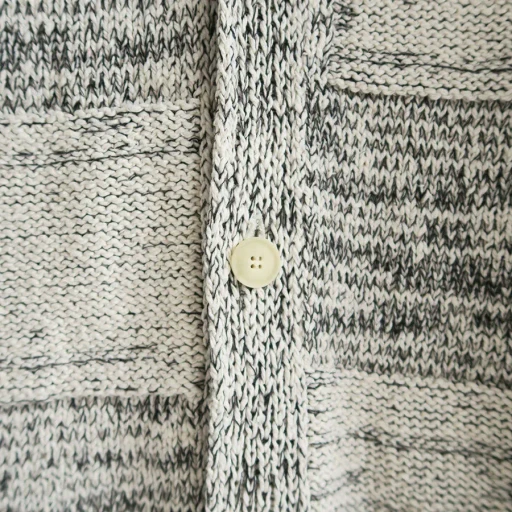 Structured Cotton Linen Panel Knit Cardigan