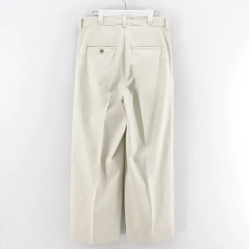 Cotton Gaba 2Tuck Wide Slacks