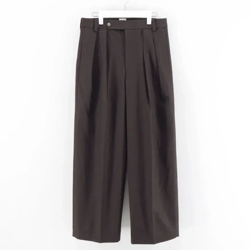 Cotton Gaba 2Tuck Wide Slacks