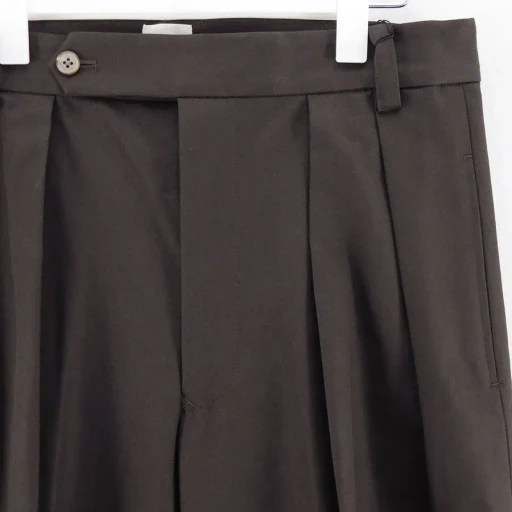 Cotton Gaba 2Tuck Wide Slacks