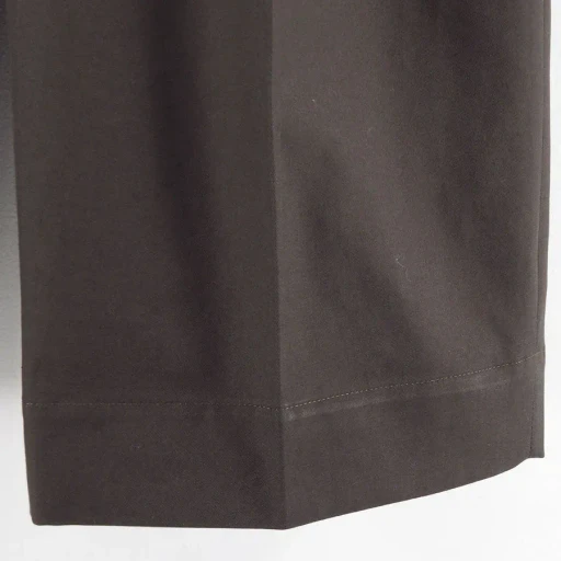 Cotton Gaba 2Tuck Wide Slacks