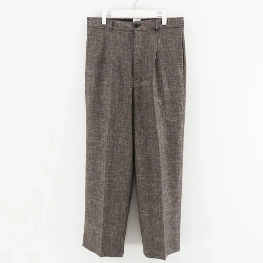 Wool Linen 1Tuck Slacks