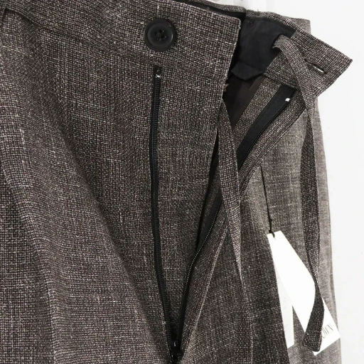 Wool Linen 1Tuck Slacks