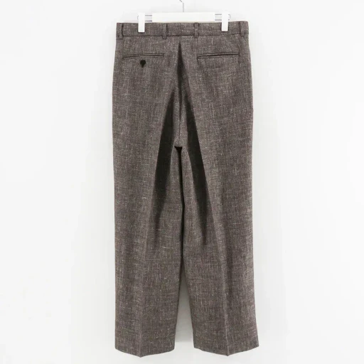Wool Linen 1Tuck Slacks