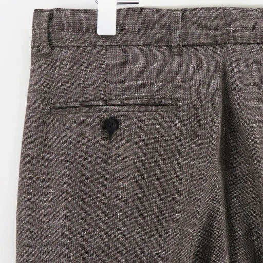 Wool Linen 1Tuck Slacks