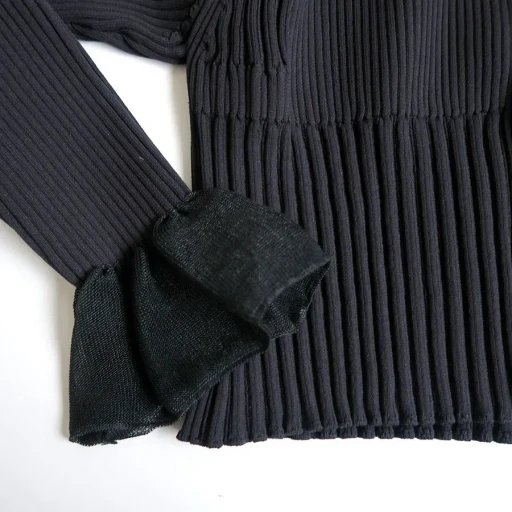 Fluted Lucent Cropped Shirt Cardigan