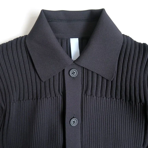 Fluted Lucent Cropped Shirt Cardigan