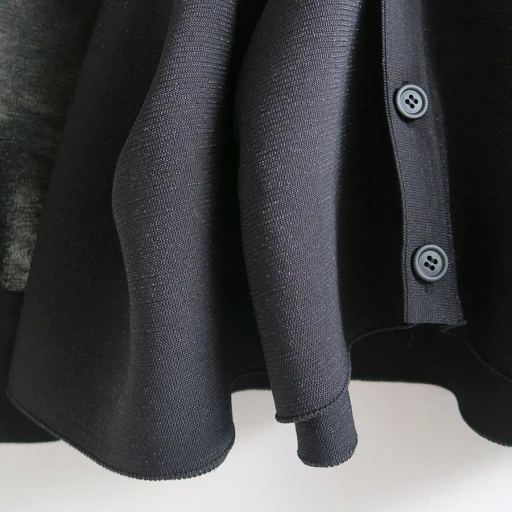 Pottery Lucent Glitter Puff Sleeve Cardigan