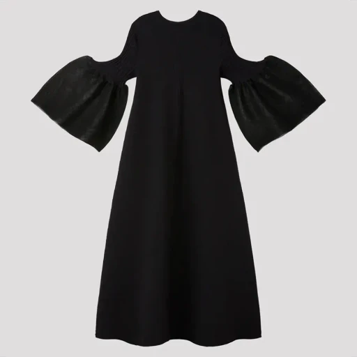 Pottery Lucent Long Bell Sleeve Flare Dress
