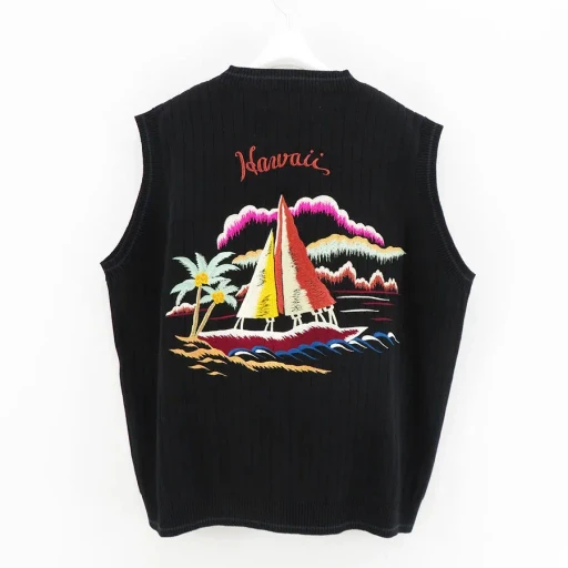 Zip Up Knit Vest Hawaii