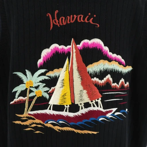 Zip Up Knit Vest Hawaii