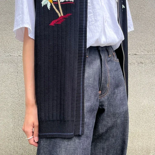Zip Up Knit Vest Hawaii