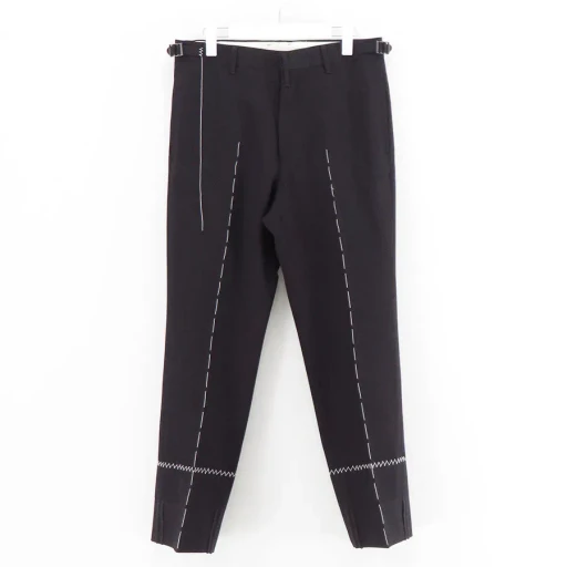 ”Hand Stich”Roll Up Straight Slacks