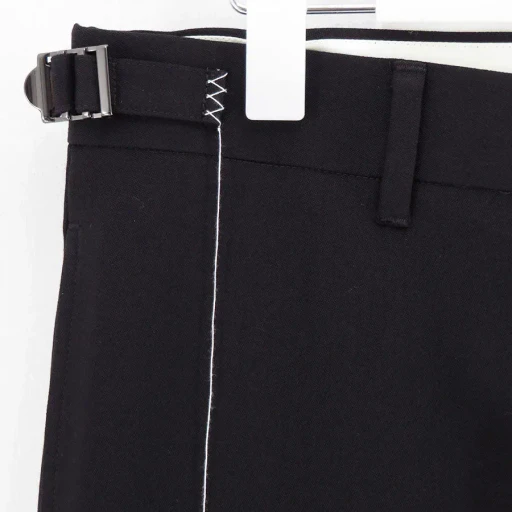”Hand Stich”Roll Up Straight Slacks