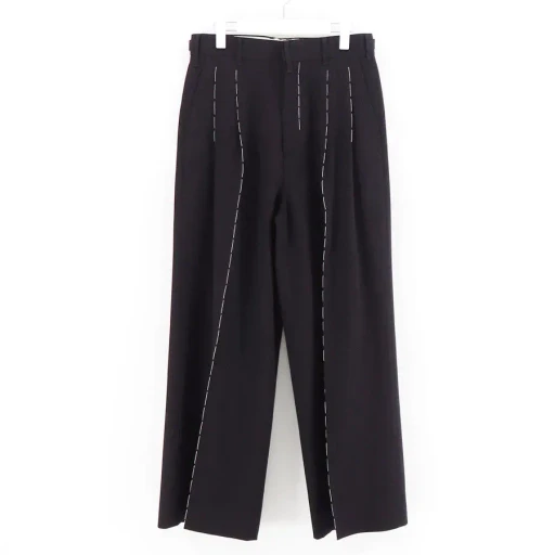 ”Hand Stich”Dress Wide Slacks