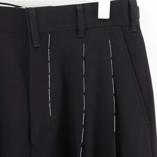 ”Hand Stich”Dress Wide Slacks