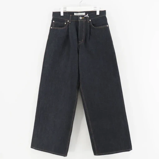 Rigid Denim Pants Wide