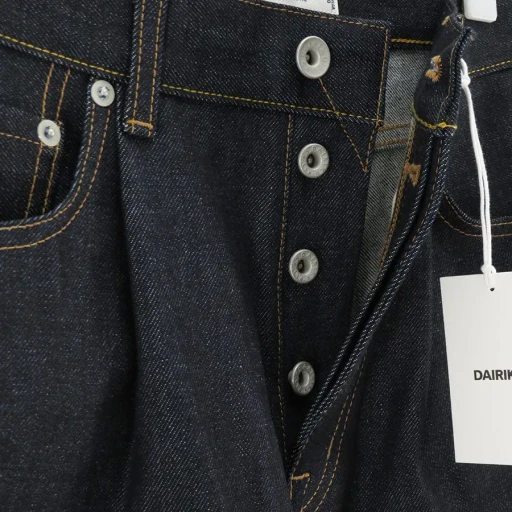 Rigid Denim Pants Wide
