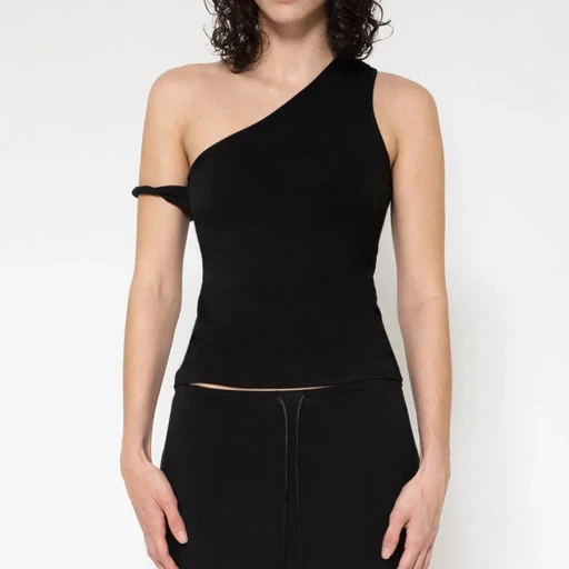 One Shoulder Rope Tank Top
