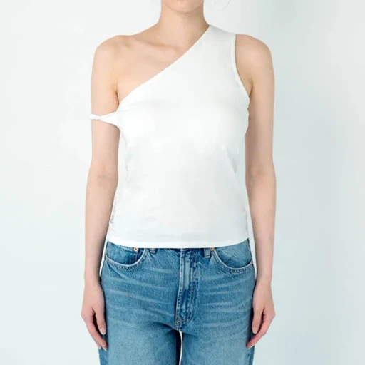 One Shoulder Rope Tank Top