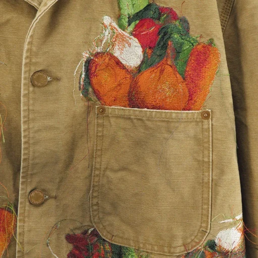 Vegetable Embroidery Work Jacket