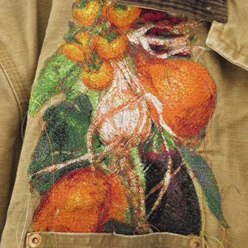 Vegetable Embroidery Work Jacket