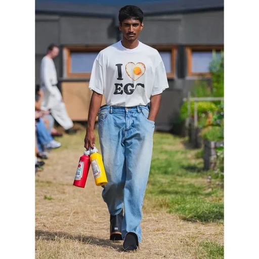 Floating Waist Denim Pants