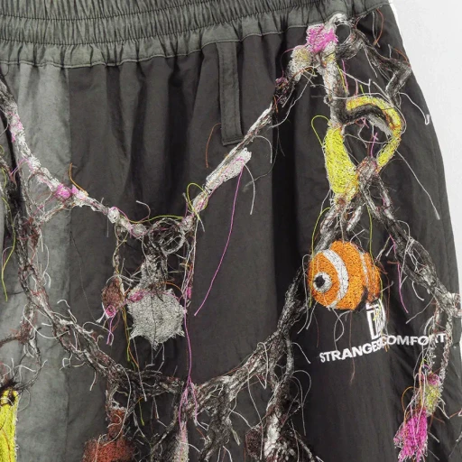 Embroidered Chain Track Pants