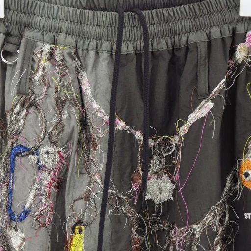 Embroidered Chain Track Pants