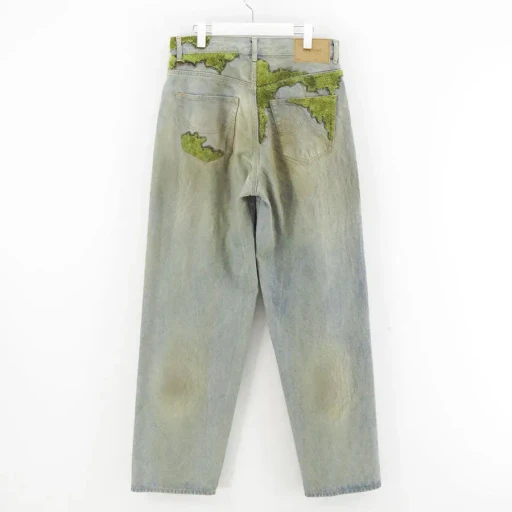 Moss-Grown Wood Denim Pants