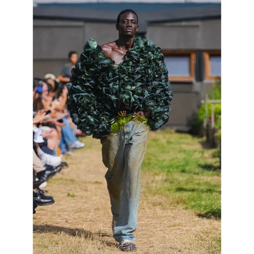 Moss-Grown Wood Denim Pants