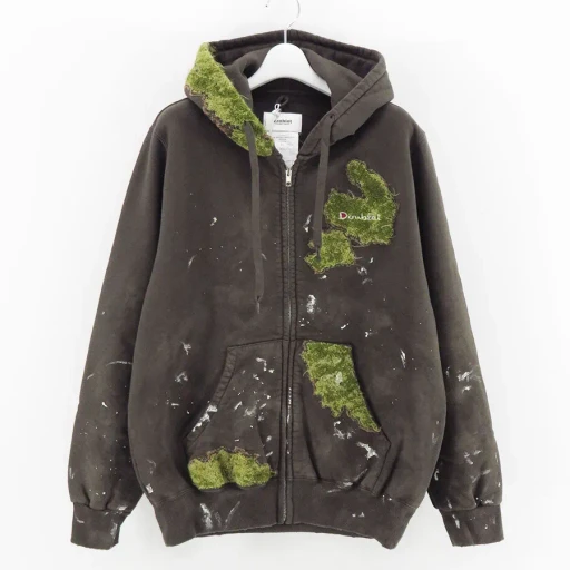 Moss-Grown Embroidery Hoodie