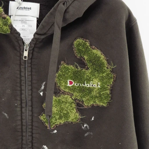 Moss-Grown Embroidery Hoodie
