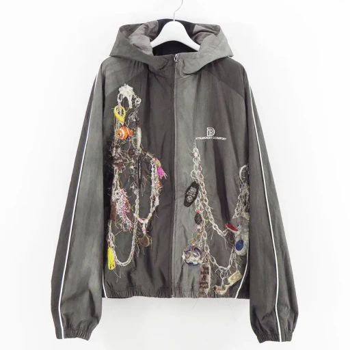 Embroidered Chain Track Jacket