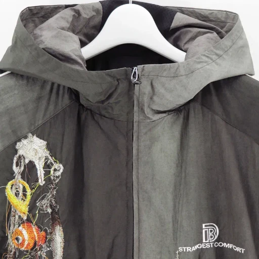 Embroidered Chain Track Jacket