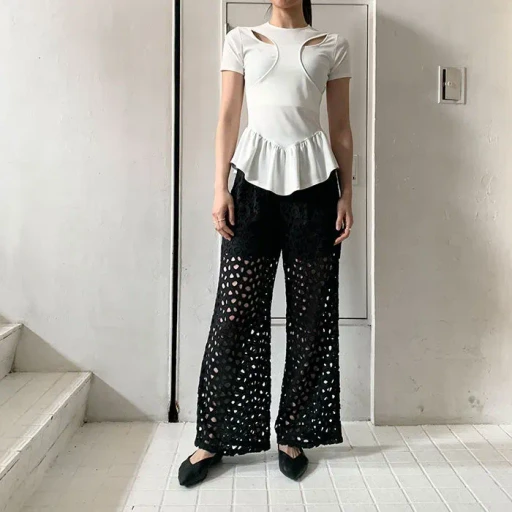 Cutwork Pants