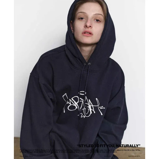 Printed Graphic Hoodie Tagging Logo
