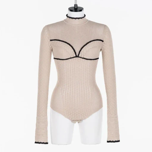 Lace-Knit Bodysuit