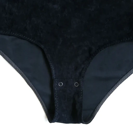 Sheer Paneled Velour Bodysuit