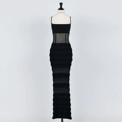 Stripe Knit Cami Dress